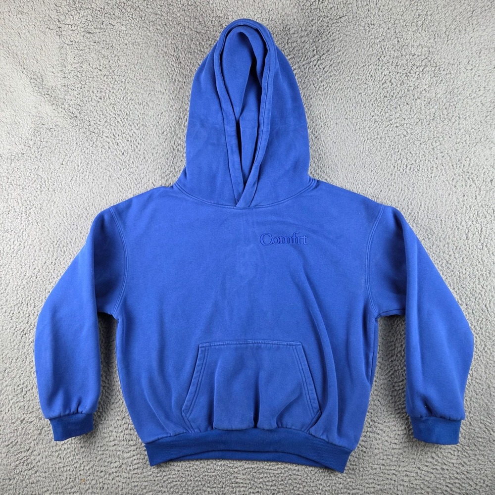 Comfrt Signature Hoodie Kids Size XL Cozy Pullover Kangaroo Pocket Blue